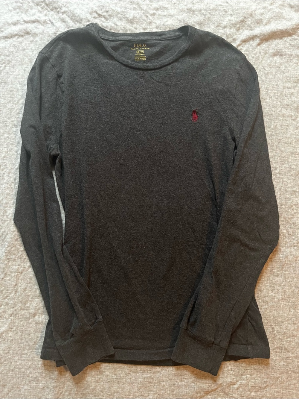 Ralph Lauren Men’s Gray Custom Fit Tee Size Small